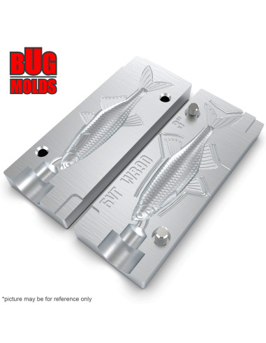 Fishing soft bait mold Alburnus 2,5 inch model ID W389 from Bugmolds