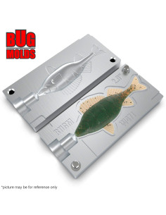 Fishing soft bait mold PerchFish 2 inch model ID W488 from Bugmolds 2