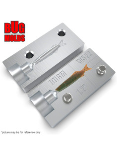 Fishing soft bait mold JigNMinnow 1,07 inch model ID W523 from Bugmolds 2
