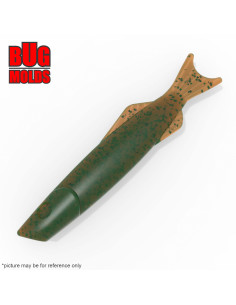 Fishing soft bait mold JigNMinnow 0,75 inch model ID W525 from Bugmolds