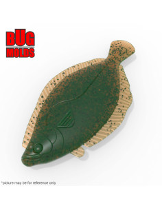 Fishing soft bait mold Flounder 3 inch model ID W547 from Bugmolds