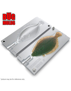 Fishing soft bait mold Flounder 3 inch model ID W547 from Bugmolds 2