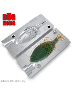 Fishing soft bait mold Gilly 4 inch model ID W764 from Bugmolds 2