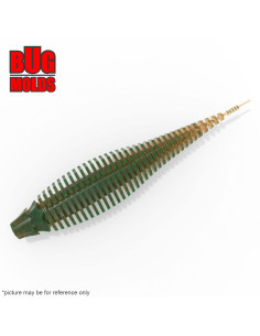 Fishing soft bait mold YotoWorm 3,75 inch model ID W793 from Bugmolds