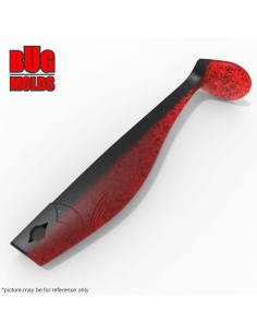 DIY Fishing soft bait Aluminum hand pour Swimbait 1-cav mold DexterShad 6,8inch model ID SV410_1a1_h