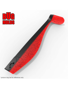 DIY Fishing soft bait Aluminum hand pour Swimbait 1-cav mold DexterShad 10inch model ID SV414_1a1_h