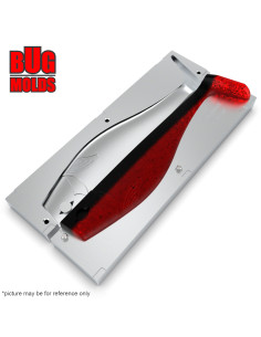 DIY Fishing soft bait Aluminum hand pour Swimbait 1-cav mold DexterShad 10inch model ID SV414_1a1_h 2