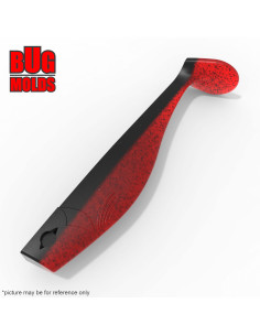 DIY Fishing soft bait Stone hand pour Swimbait 1-cav mold DexterShad 10inch model ID SV414_1s1_h