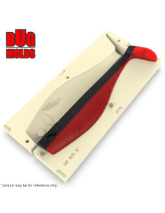 DIY Fishing soft bait Stone hand pour Swimbait 1-cav mold DexterShad 10inch model ID SV414_1s1_h 2