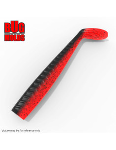 DIY Fishing soft bait Aluminum hand pour Swimbait 1-cav mold SandeelVibro 5inch model ID SV975_1a1_h