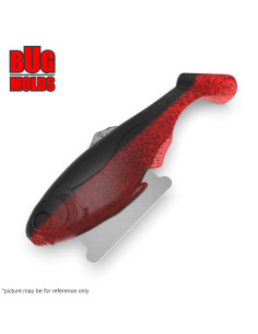 DIY Fishing soft bait Aluminum offset hook Swimbait 1-cav mold BattleShad 7,5inch model ID SV992_1a1_o