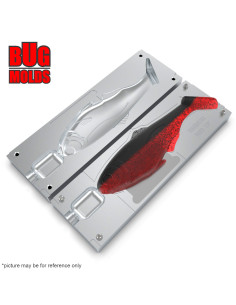 DIY Fishing soft bait Aluminum offset hook Swimbait 1-cav mold BattleShad 7,5inch model ID SV992_1a1_o 2