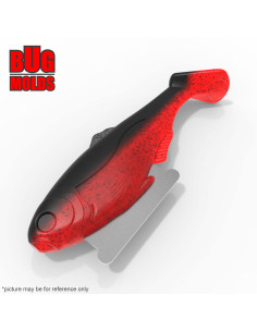 DIY Fishing soft bait Stone offset hook Swimbait 1-cav mold BattleShad 7,5inch model ID SV992_1s1_o