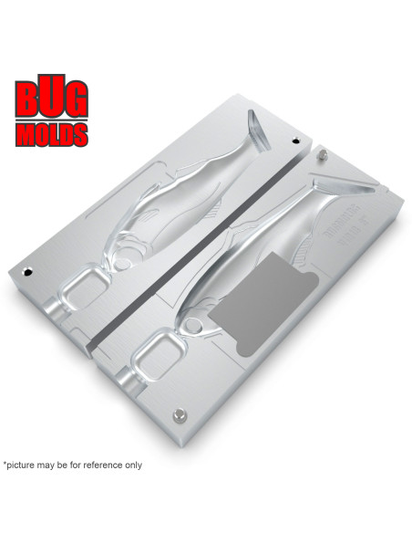 DIY Fishing soft bait Aluminum offset hook Swimbait 1-cav mold BattleShad 6inch model ID SV1018_1a1_o