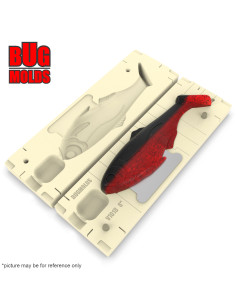 DIY Fishing soft bait Stone offset hook Swimbait 1-cav mold BattleShad 6inch model ID SV1018_1s1_o 2