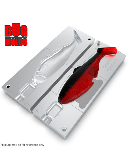 DIY Fishing soft bait Aluminum offset hook Swimbait 1-cav mold BattleShad 5,75inch model ID SV1022_1a1_o