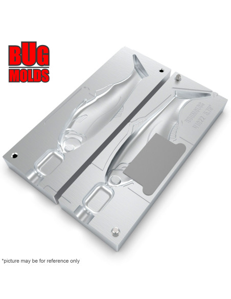 DIY Fishing soft bait Aluminum offset hook Swimbait 1-cav mold BattleShad 5,75inch model ID SV1022_1a1_o