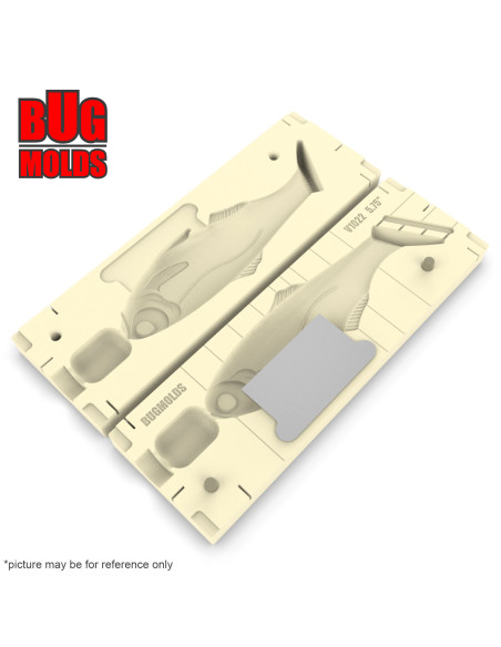 DIY Fishing soft bait Stone offset hook Swimbait 1-cav mold BattleShad 5,75inch model ID SV1022_1s1_o