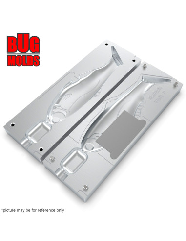 DIY Fishing soft bait Aluminum offset hook Swimbait 1-cav mold BattleShad 7inch model ID SV1036_1a1_o