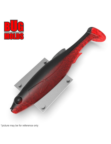 DIY Fishing soft bait Aluminum offset hook Swimbait 1-cav mold MagdraftFreestyle 8inch model ID SV1064_1a1_o