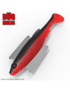 DIY Fishing soft bait Stone offset hook Swimbait 1-cav mold MagdraftFreestyle 8inch model ID SV1064_1s1_o