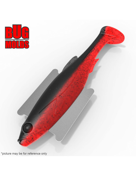 DIY Fishing soft bait Stone offset hook Swimbait 1-cav mold MagdraftFreestyle 8inch model ID SV1064_1s1_o