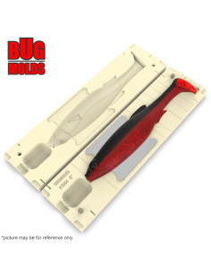 DIY Fishing soft bait Stone offset hook Swimbait 1-cav mold MagdraftFreestyle 8inch model ID SV1064_1s1_o 2