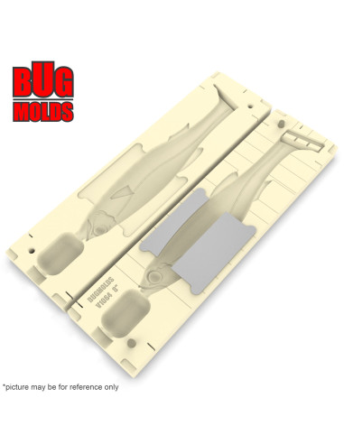 DIY Fishing soft bait Stone offset hook Swimbait 1-cav mold MagdraftFreestyle 8inch model ID SV1064_1s1_o