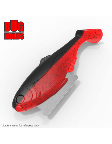 DIY Fishing soft bait Aluminum offset hook Swimbait 1-cav mold BattleShad 9inch model ID SV1092_1a1_o