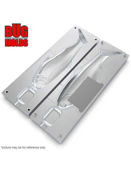 DIY Fishing soft bait Aluminum offset hook Swimbait 1-cav mold BattleShad 9inch model ID SV1092_1a1_o