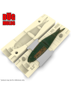 DIY Fishing soft bait Stone offset hook Soft Jerkbait 1-cav mold SwimJerk 3,8inch model ID SW503_1s1_o 2