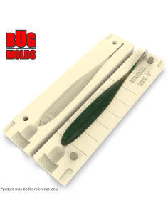 DIY Fishing soft bait Stone offset hook Worm and Slug 1-cav mold FlashJSplit 5inch model ID SW613_1s1_o 2