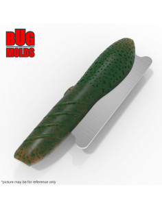 DIY Fishing soft bait Stone offset hook Worm and Slug 1-cav mold CoverScat 3,5inch model ID SW722_1s1_o