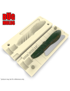 DIY Fishing soft bait Stone offset hook Worm and Slug 1-cav mold CoverScat 3,5inch model ID SW722_1s1_o 2