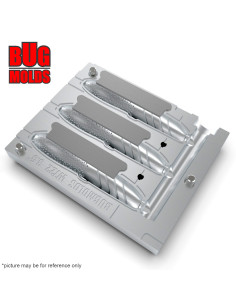 DIY Fishing soft bait Aluminum offset hook Worm and Slug 3-cav mold CoverScat 3,5inch model ID SW722_3a1_o 2