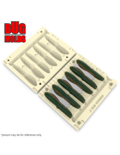 DIY Fishing soft bait Stone offset hook Worm and Slug 6-cav mold CoverScat 3inch model ID SW762_6s1_o 2