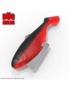 DIY Fishing soft bait Stone offset hook Swimbait 1-cav mold BattleShad 4inch model ID SV1077_1s1_o