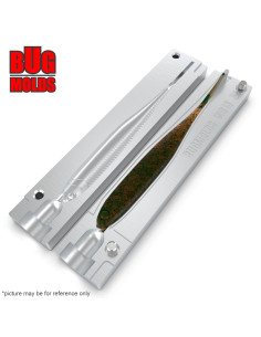 DIY Fishing soft bait Aluminum offset hook Worm and Slug 1-cav mold FlashJSplit 5inch model ID SW613_1a1_o 2