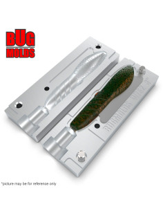 DIY Fishing soft bait Aluminum offset hook Worm and Slug 1-cav mold CoverScat 3inch model ID SW762_1a1_o 2