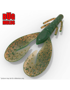 Fishing soft bait mold SuperSpeedCraw 4 inch model ID C133 from Bugmolds