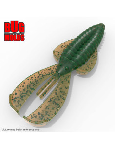Fishing soft bait mold RageBug 4 inch model ID C139 from Bugmolds