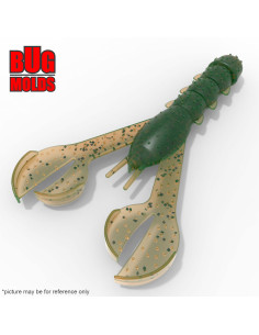 Fishing soft bait mold RageDBCraw 3,7 inch model ID C180 from Bugmolds