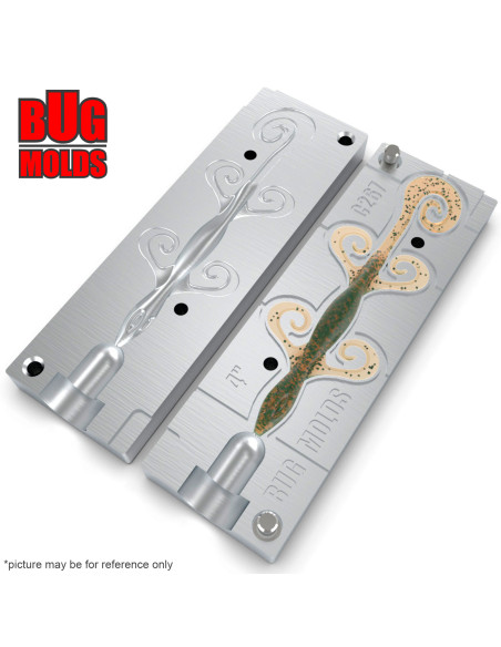 Fishing soft bait mold PowerLizard 4 inch model ID C267 from Bugmolds