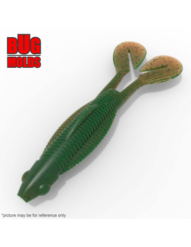 DIY Big game Fishing soft bait Aluminum Craw and Creature 1-cav mold TrixieShark 5,7 inch model ID C396_1ai_BG