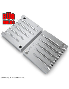 Aluminum CNC Mold Drop Shot Classic 2-10g 5-cav: 2-4-6-8-10g ID L89 2