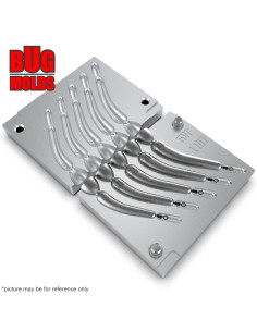 Aluminum CNC Mold Drop Shot Banana Shape 8-16g 5-cav: 8-10-12-14-16g ID L107 2