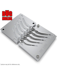 Aluminum CNC Mold Drop Shot Banana Shape 2-10g 5-cav: 2-4-6-8-10g ID L165 2