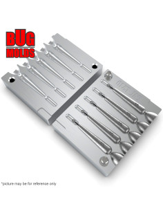 Aluminum CNC Mold Drop Shot Special Shape 8g 5-cav: 8-8-8-8-8g ID L210 2