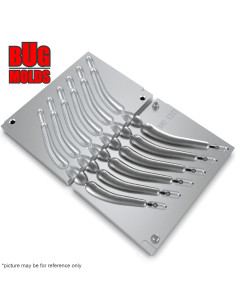 Aluminum CNC Mold Drop Shot Banana Shape 35-60g 6-cav: 35-40-45-50-50-60g ID L227 2