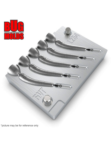 Aluminum CNC Mold Drop Shot Banana Shape 5g 5-cav: 5-5-5-5-5g ID L254